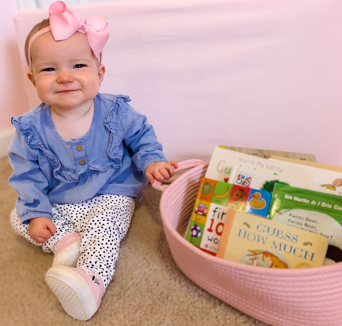 Baby best sale book basket